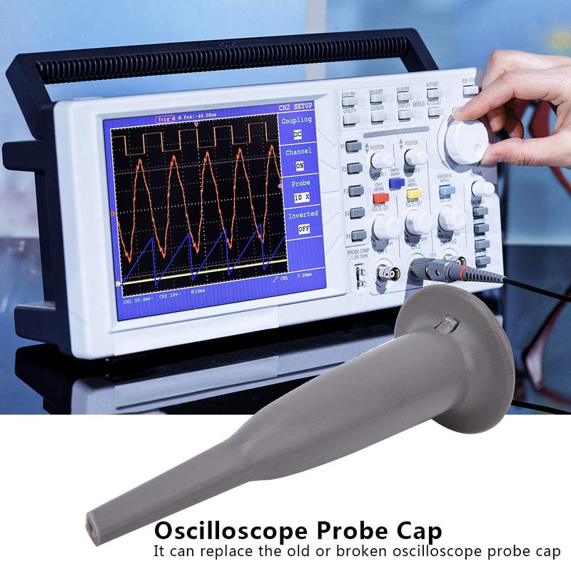 2Pcs Oscilloscope Probe Cap,Universal Protective Probe Cap,with Hook,Fit for UT,for P6139A,for P01,Replacement Oscilloscope Probe Cap,Gray