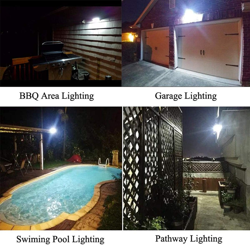 Solar Lights Outdoor Motion Sensor, iThird LED Solar Powered Outdoor Lights Stainless Steel Solar Security Lights for Yard Patio Garage Waterproof 3 Modes Super Bright(Daylight) Daylight