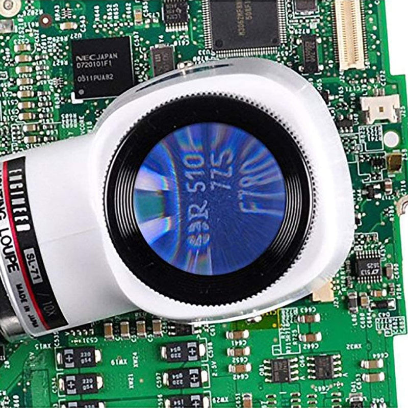 Engineer SL-71 LED Flashlight Loupe Magnifier With 10x Mounted Square Scale x10 - 30mm Lens