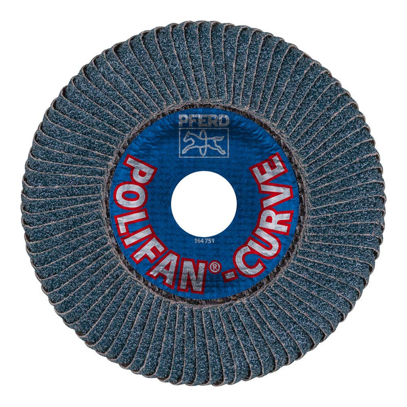 PFERD serrated washer POLIFAN CURVE 2 pieces | Ø 125 mm, width L (14 mm), Z40, SGP STEELOX | 69398196 - for precise fillet weld processing, width L (14 mm)