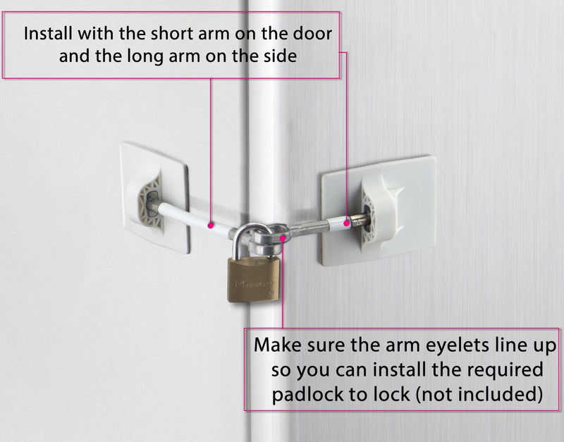 Refrigerator Lock (White Without Padlock) White Without Padlock