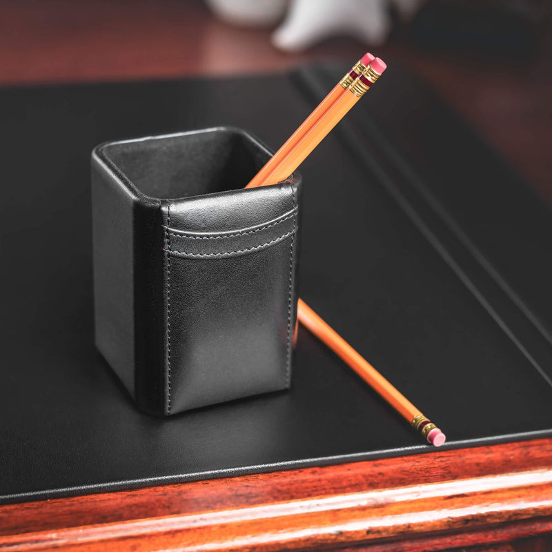 Dacasso Black Leather Pencil Measuring-Cups