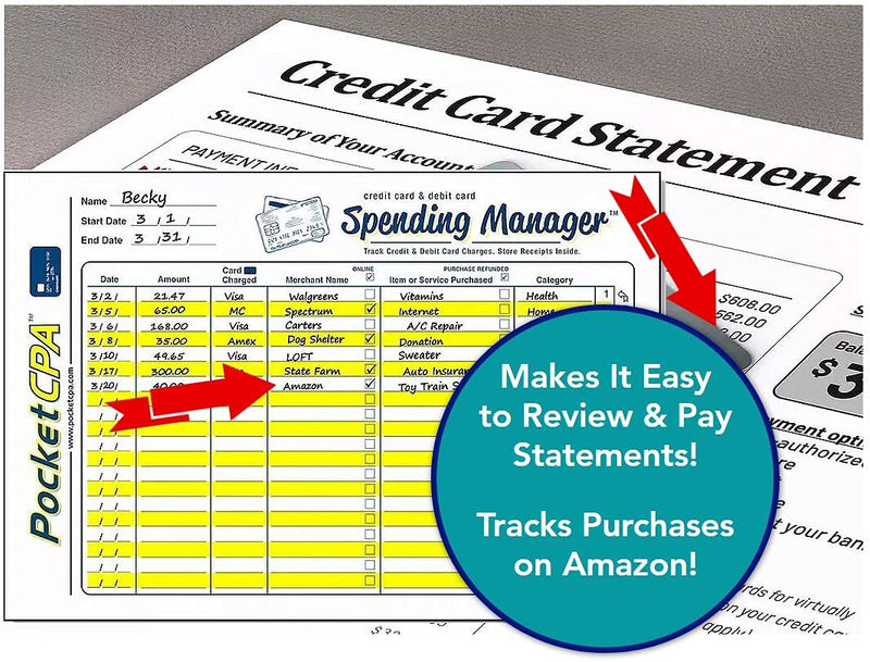 Credit Card Spending Envelopes. Large Envelopes with Ledger to Record & Track Purchases. Stores Receipts. Matches Receipts & Purchases to Charges on Monthly Statements. Budget Organizer. 12/Pack.