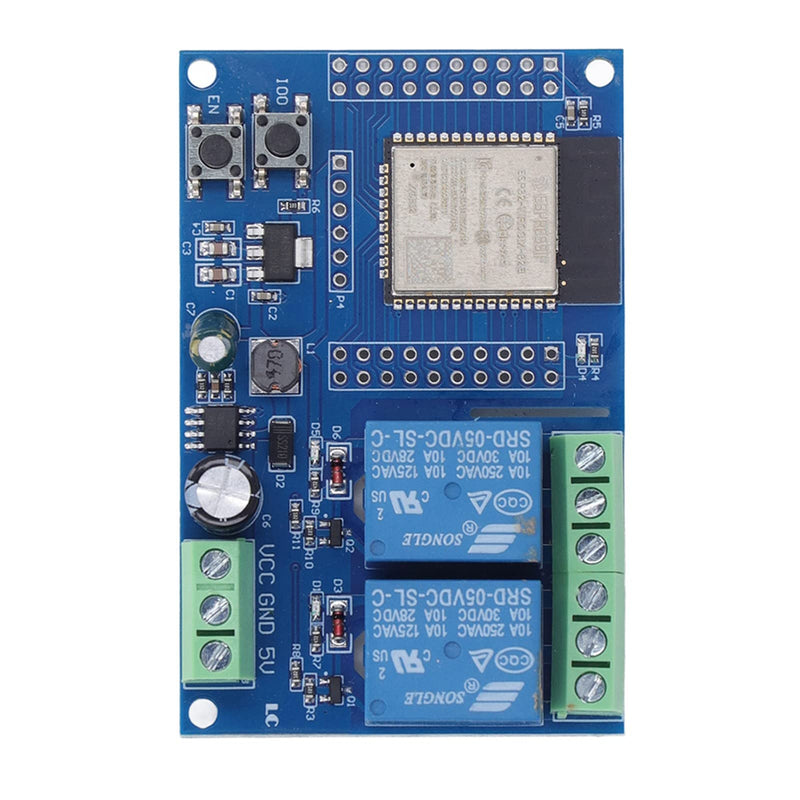 Dual relay module ESP32 development board ESP32-WROOM secondary development DC5-60V power supply
