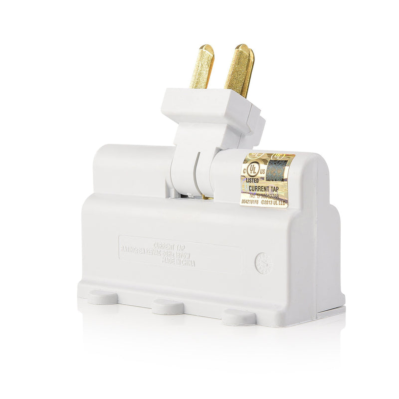 [UL Listed] Cable Matters (2-Pack) 3-Outlet Grounded 180 Degree Swivel Wall Tap, Swivel Outlet