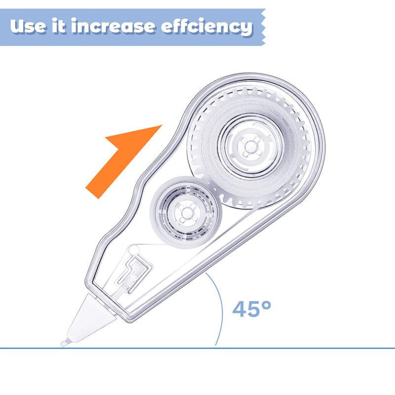 24 Pieces Correction Tape White Correction Tape Eraser Mini Correction Tape Easy to Use Applicator for Instant Correction, Correction Writing Tape for Students School Stationery Office Supplies