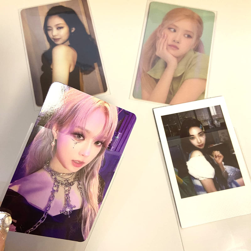 Neffliwe Card Sleeves (300 Sleeve/Clear) 0.1mm Thick Clear Kpop Photocard Sleeves 58 x 89 mm Trading Card Protector for Photocard Mini Polaroid