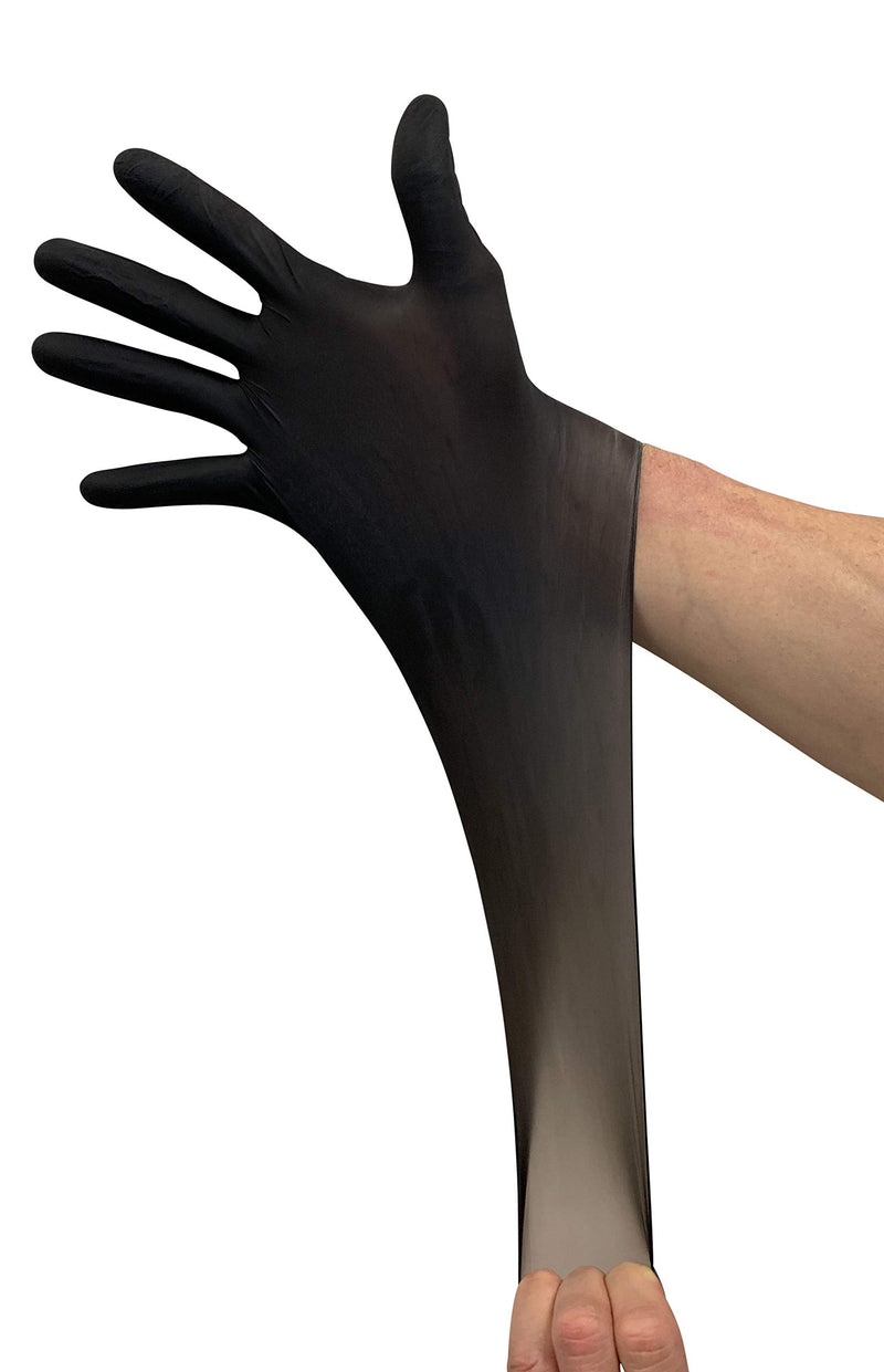 KingSeal UltraBlack Nitrile Exam Gloves, Medical Grade, 4 MIL, Textured, Various Sizes and Packs (100 Count) 1 X-Large (Pack of 100)