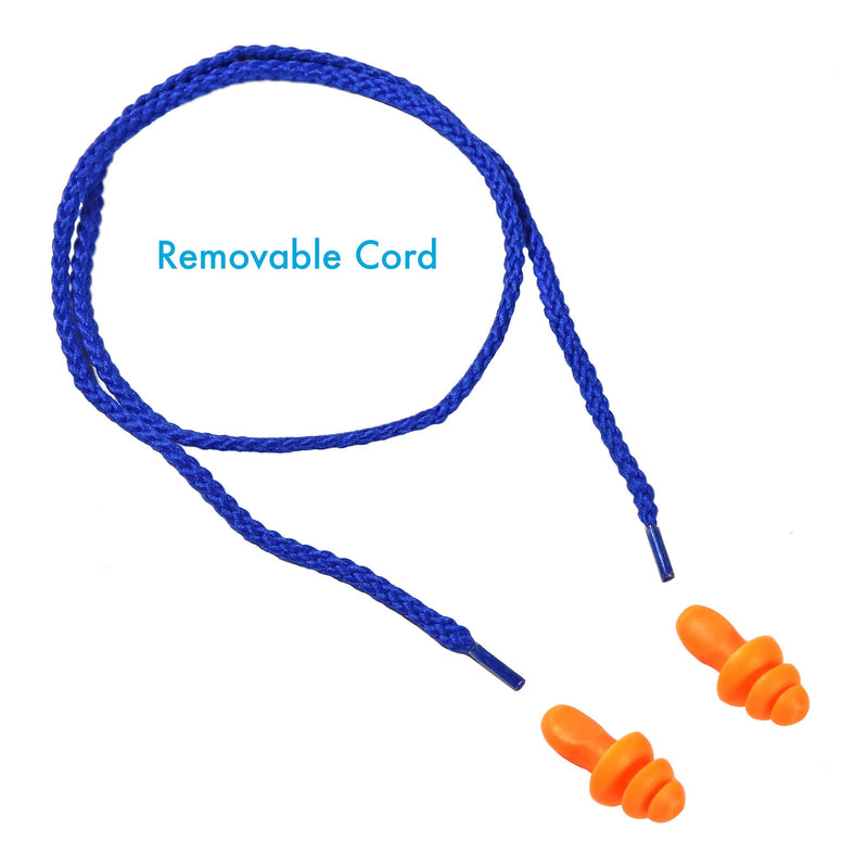 12 Pairs Corded Ear Plugs Soft Silicone Reusable Earplugs Noise Cancelling for Hearing Protection, Sleeping (Combo 12) Combo 12