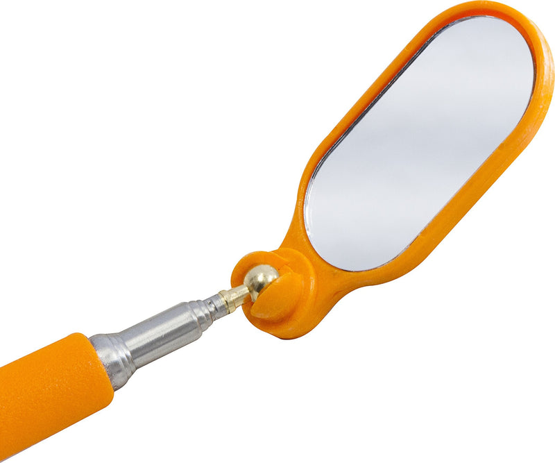 MAG-MATE 315HVO Telescoping Rectangular Glass Inspection Mirror, 36.5", Hi-Viz Orange