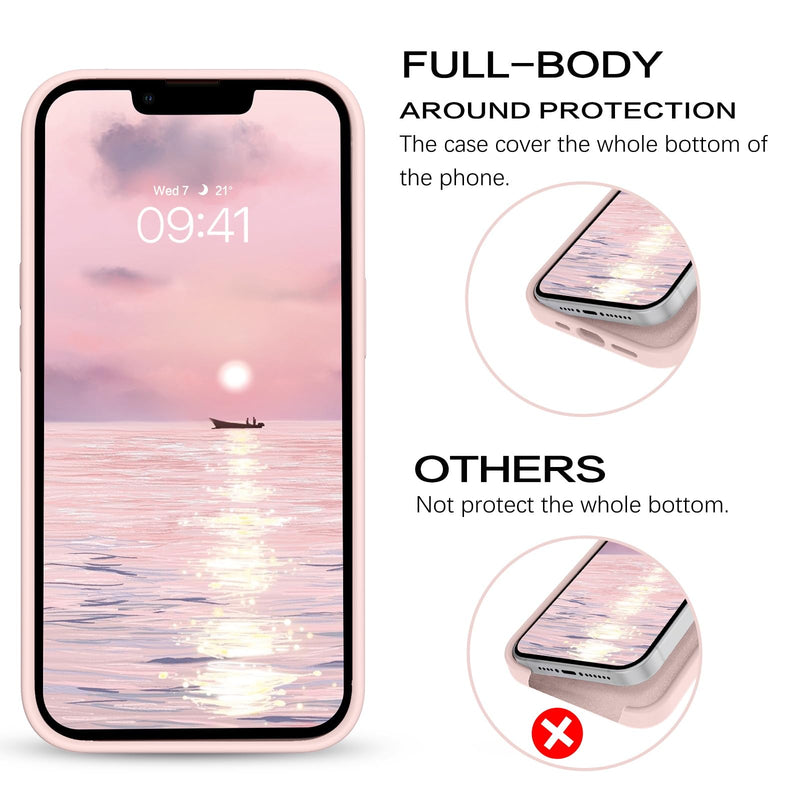 BENTOBEN iPhone 14 Plus Case, iPhone 14 Plus Phone Case, Women Men Slim Fit Liquid Silicone Soft Gel Rubber Anti-Scratch Shockproof Phone Cover with Microfiber Lining for iPhone 14 Plus 6.7", Pink T027-Pink