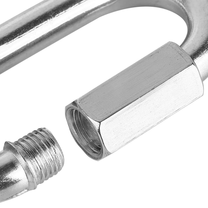 2 Packs Quick Link M12 12mm Stainless Steel Chain Connector by KINJOEK, Heavy Duty D Shape Locking Looks for Carabiner, Hammock, Camping and Outdoor Equipment, Max. Load 2497 Lb 2 Pack M12