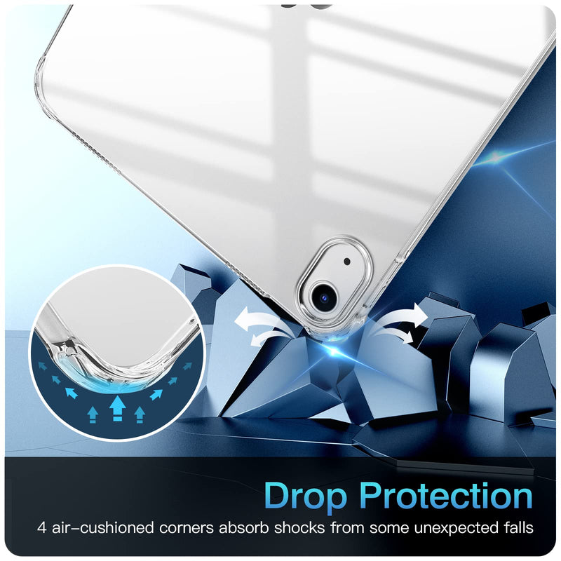 TiMOVO for iPad 10th Generation Case Clear, iPad 10 Case 2022 (10.9 inch), Slim & Light Weight TPU Protective Clear iPad Case with Raised Edge and Transparent Back, Clear