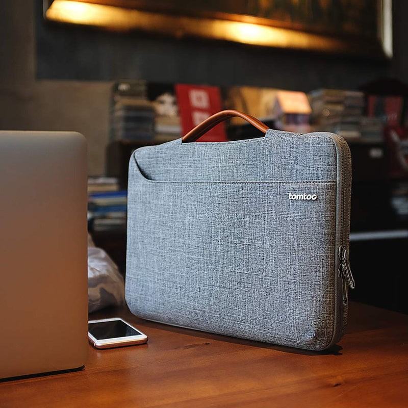 tomtoc 360 Protective Laptop Carrying Case for 14-inch MacBook Pro M1 Pro/Max A2442 2021, Shockproof, Water-Resistant, Lightweight Laptop Notebook Ultrabook Sleeve Bag for MacBook Pro 14 Gray 14-inch for New MacBook Pro