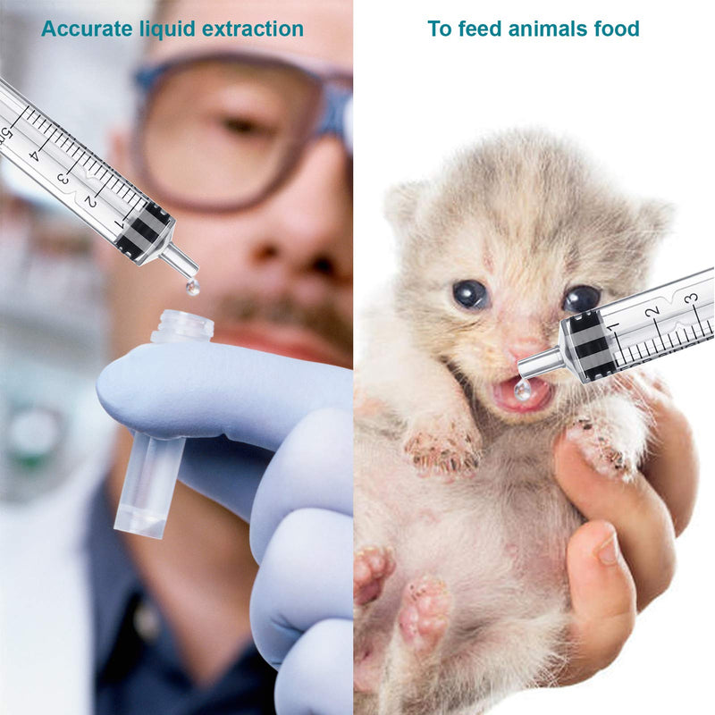 12 Pack - 5ml Plastic Syringes Separate Sterile Packaging Small Syringe Without Needle for Plant Hydroponic Liquid Measurement Pets Feeding Tools (12Pcs 5ML/CC)