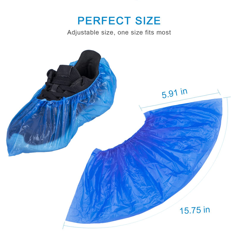 KCTUKA Disposable Shoe Covers, 50 PCS (25 Pairs) Green Convenience Boot Cover, Waterproof, Non slip, Dust proof, Protect Your Shoes, Floor, Carpet, One Size Fit Most 50 Pack (25 Pairs )