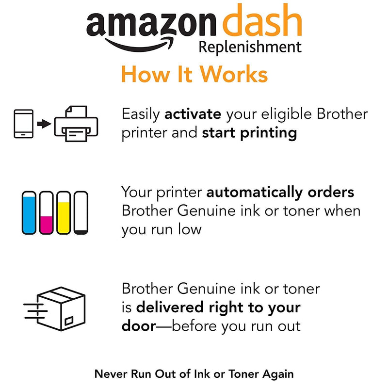 Brother Genuine High Yield Toner Cartridge, TN660, Replacement Black Toner, Page Yield Up To 2,600 Pages, Amazon Dash Replenishment Cartridge 1 Pack TN660 Black Toner Standard Packaging