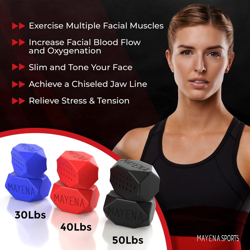 Jaw Exerciser for Men & Women – 3 Resistance Levels (6pcs) Silicone Jawline Exerciser Tablets– Powerful Jaw Trainer & Face Exerciser for Beginner, Intermediate & Advanced Users– Slims &Tones the Face