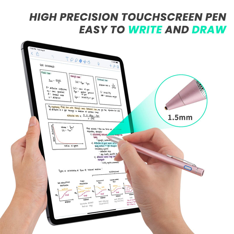 Pencil for Samsung Galaxy Tab A7 Stylus, Rsepvwy Active Digital Stylus with 1.5mm Ultra Fine Tip Stylus Pen for Samsung Galaxy Tab A7,Pink