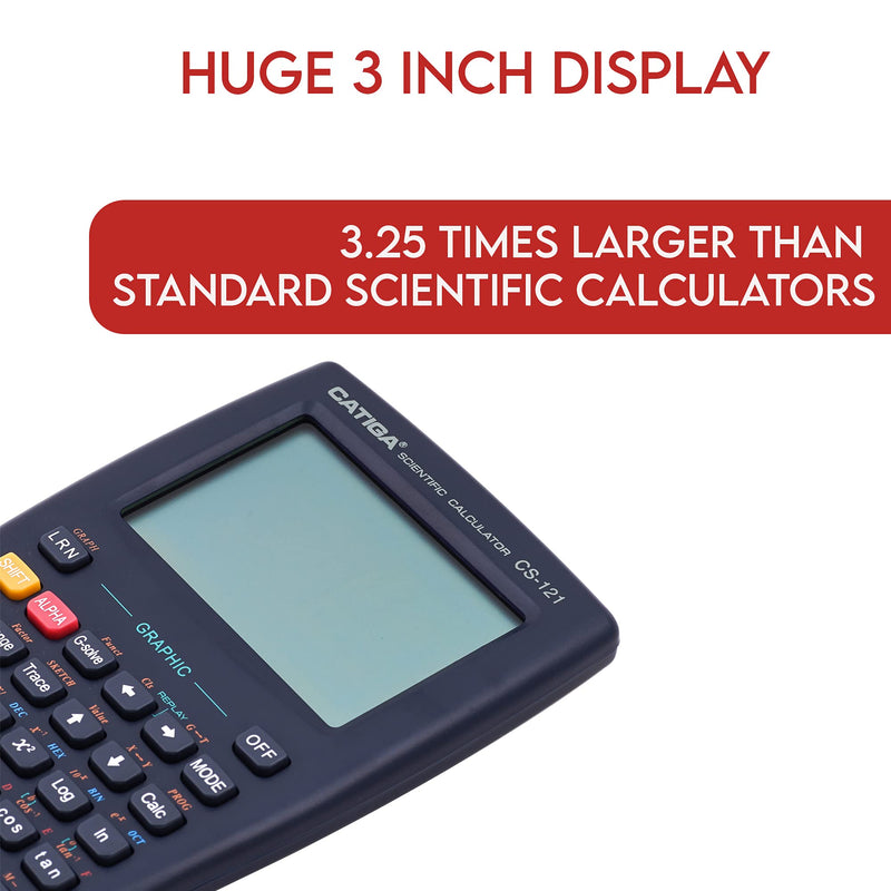 Scientific Graphic Calculator - CATIGA CS121 - Scientific and Engineering Calculator - Programmable System (Black) Black