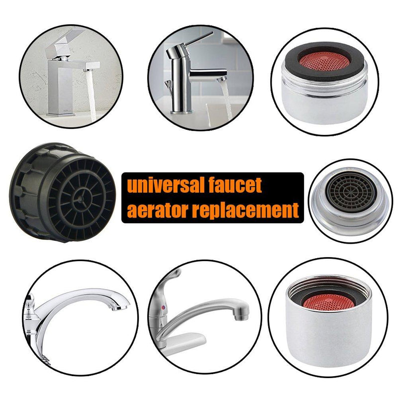 JQK Faucet Areator, 2.2 GPM Flow Retrictor Insert Faucet Aerators Replacement Parts Bathroom 5 Pack, Standard Size, FA2-P5