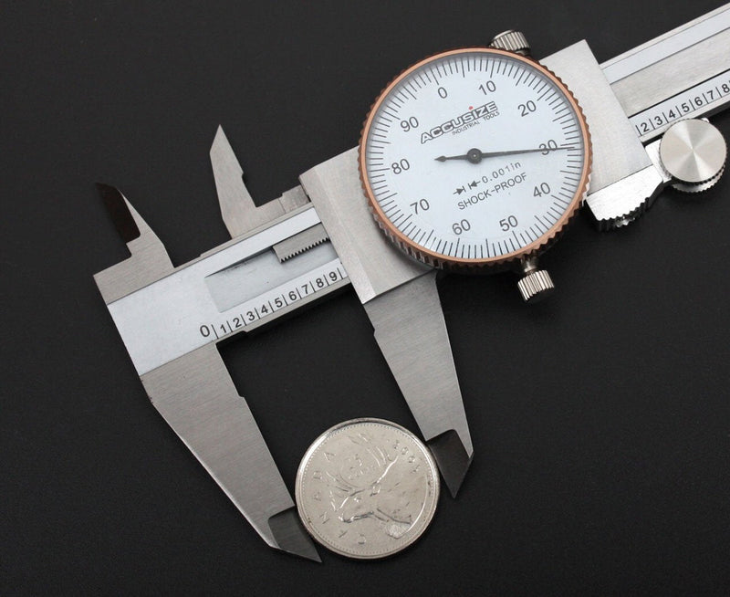 Accusize Industrial Tools 0-6 inch by 0.001 inch Precision Dial Caliper, Stainless Steel, in Fitted Box, P920-S216 0-6"