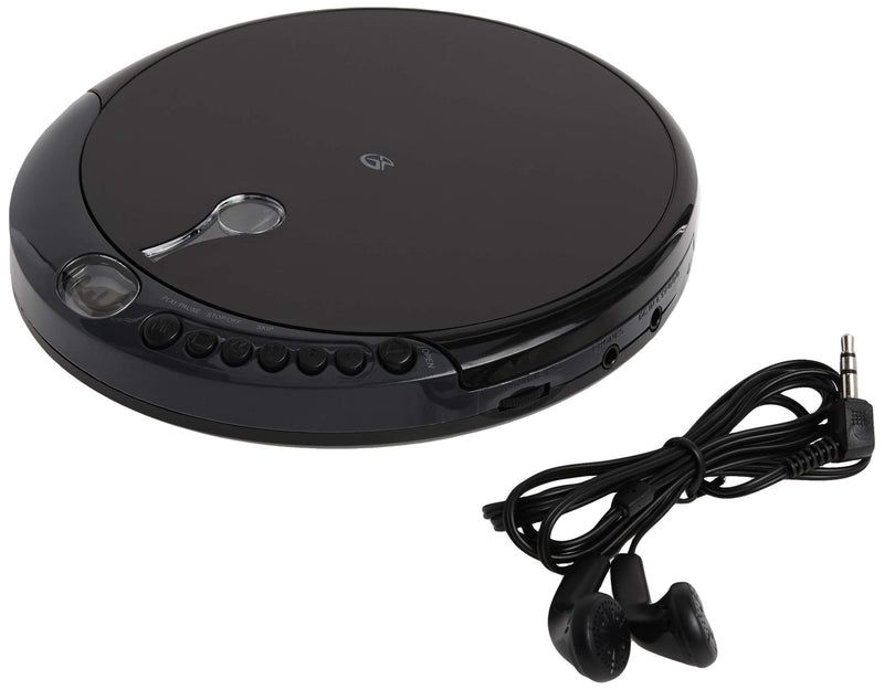GPX PC301B Portable CD Player with Stereo Earbuds and Anti-Skip Protection (PC301B),Black, Single Standard Packaging