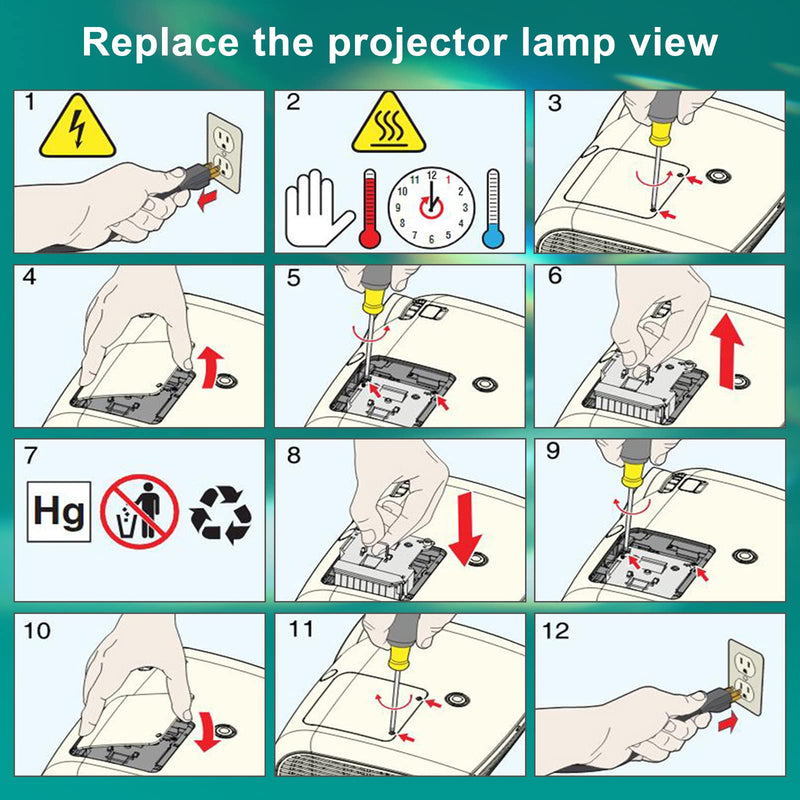 YOSUN Replacement lamp for epson-elplp88-v13h010l88 Powerlite Home Cinema 2040 1040 2045 740hd 640 ex3240 ex7240 ex9200 ex5250 ex5240 vs240 vs345 vs340 Replacement Projector lamp Bulb, with Housing