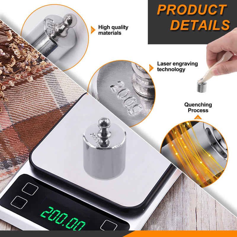 Rustark Precision Calibration Weight Set for Digital Balance Scale, Jewellery Scale (500g Set (Gram)) 500g Set (Gram)