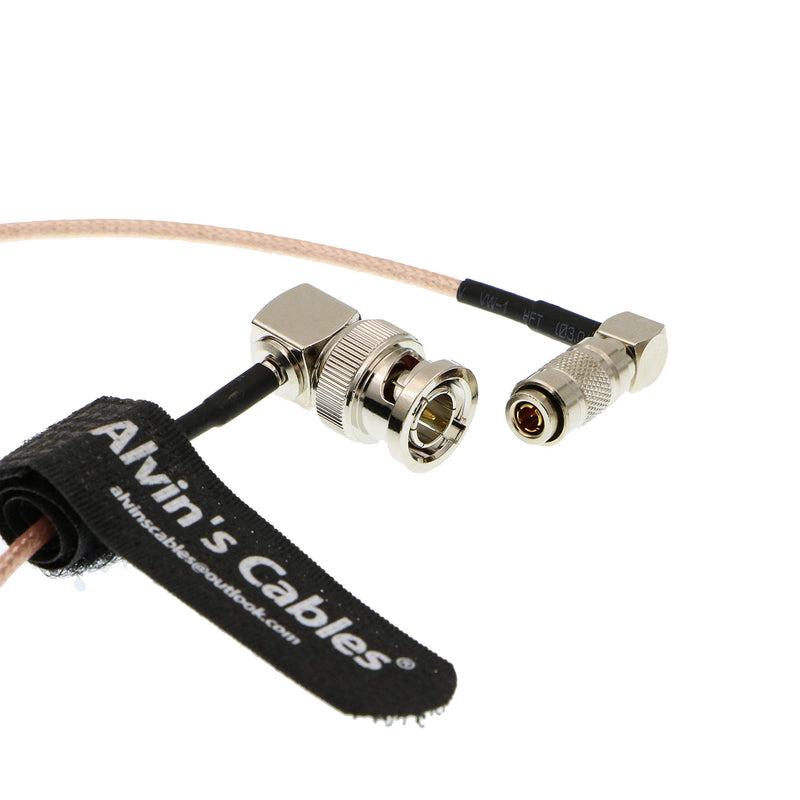 Alvin's Cables DIN 1.0 2.3 Mini BNC Right Angle to BNC Male Right Angle 75ohm RG179 Blackmagic HD SDI Cable 30cm