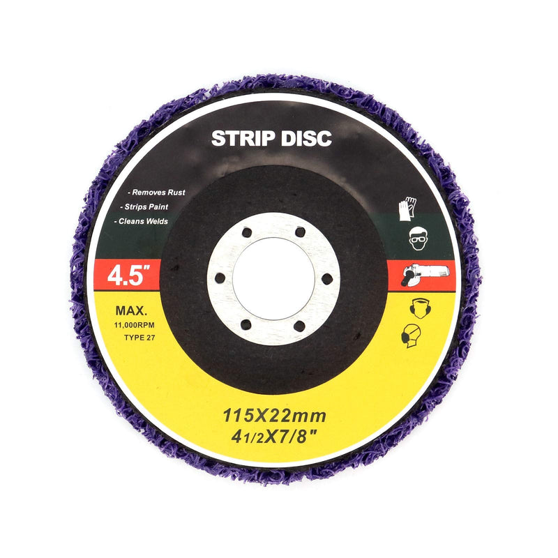 DingGreat 5pcs 115mm Cleaning Disc Coarse Cleaning Disc, Poly Strip Rim Paint Rust Removal Disc for Angle Grinder, for Rust/Paint/Chipping Materials Removing Purple