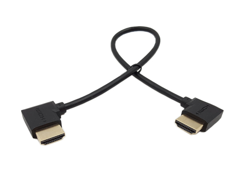 SinLoon Gold Plated High Speed 90 Angle Right HDMI Male to Left HDMI Male Adapter Cable Supports Ethernet, 3D and Audio Return (0.3M R-L)