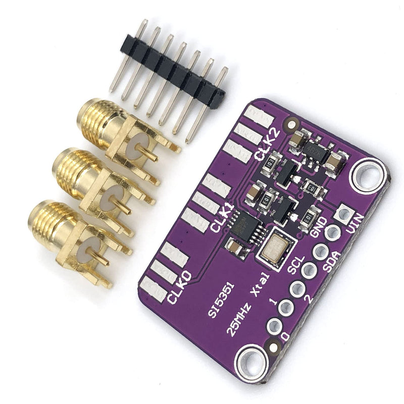 FainWan Si5351A I2C 25MHZ I2C High Frequency Signal Generator Breakout Board Square Wave Frequency Generator Signal Generator 8KHz to 160MHz 3-5VDC Compatible with Ard-uino