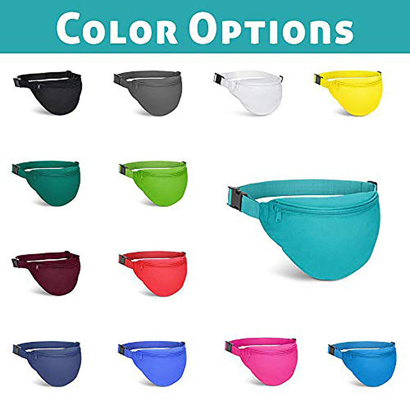 BuyAgain Fanny Pack, Unisex 2 Zipper Quick Release Buckle Travel Sport Running Waist Fanny Pack Teal