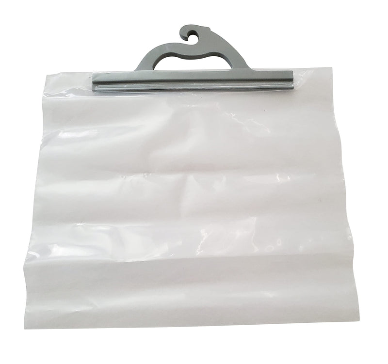 10 Snap Seal Handle Hanging Storage Bags for Classroom Book Buddy Bags (14”x12.5”) Bundle with 24 ct Removable Labels (2.5”x5”) - Also for Library, Homeschool, Pharmacy Hang-Up Bags, Clear