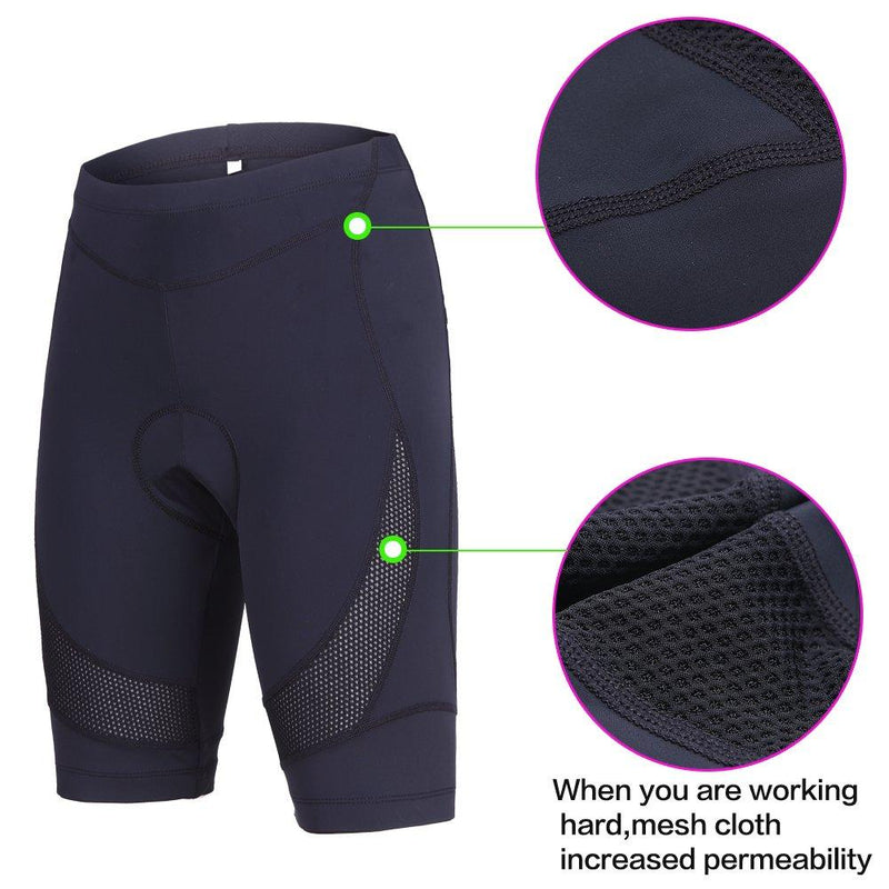 beroy Womens Bike Shorts with 3D Gel Padded,Cycling Women's Shorts X-Small Black