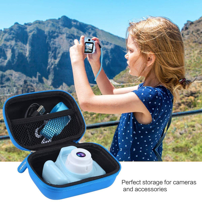 Leayjeen Camera Case Compatible with Seckton,GKTZ,VATENIC,OZMI,PROGRACE,NINE CUBE,Rindol,LC-dolida,Desuccus and More Digital Kid Camera toy Gift - 2-10 year-old girl and boy birthday gift(Case Only) blue