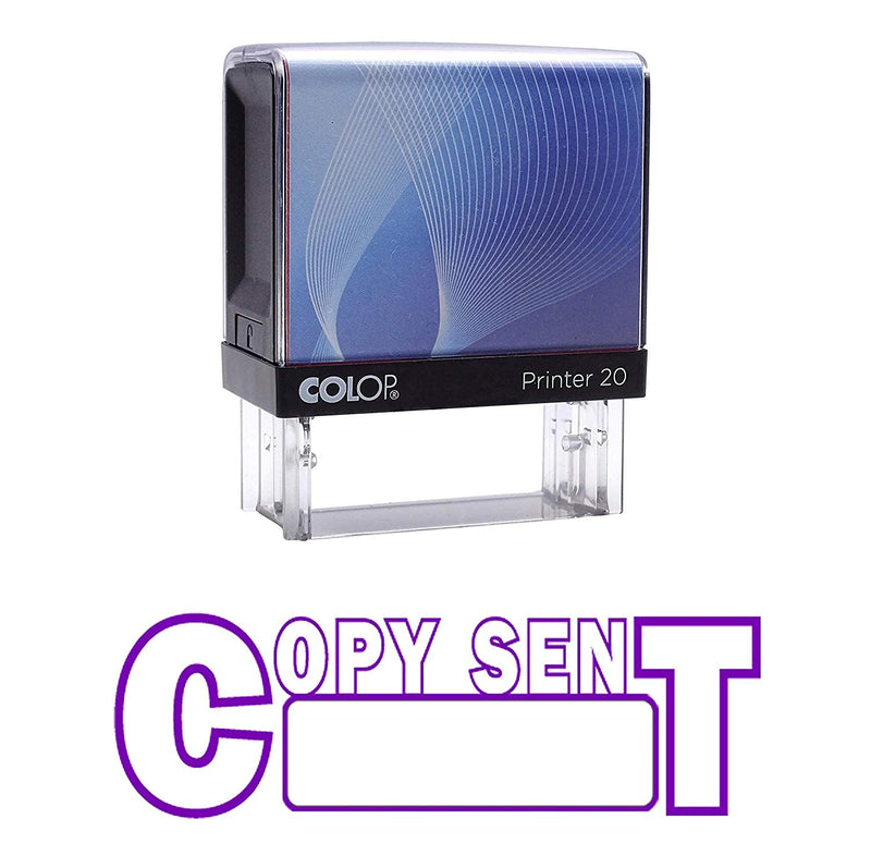 Copy Sent Self Inking Rubber Stamp Custom Colop Office Stationary P20 Mini Stamper Violet Ink