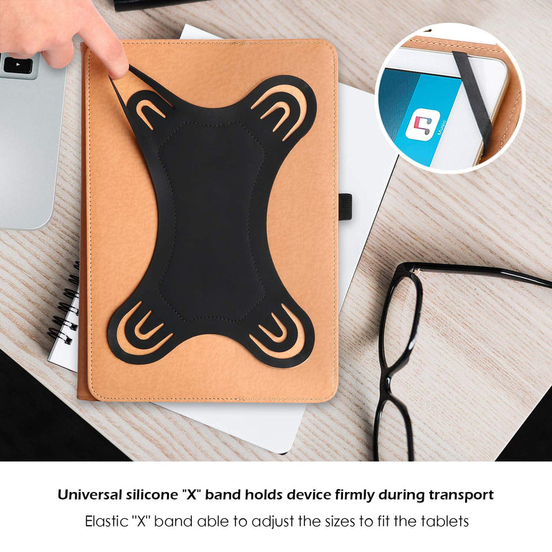 ProCase 9"-10.1" Inch Universal Tablet Case, Protective Cover Stand Folio Case for 9 10 10.1 Inch Android Touchscreen Tablet, with 360 Degree Rotatable Kickstand and Multiple Viewing Angles -Black 9-10.1 in Black