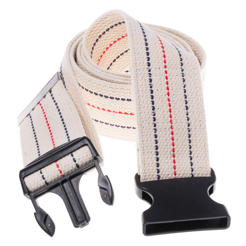COW&COW Gait Belt 54inch - Transfer and Walking Assistance with Quick Release Buckle for Caregiver Nurse Therapist 2 inches(Beige) Beige With Stripes 54 Inch (Pack of 1)