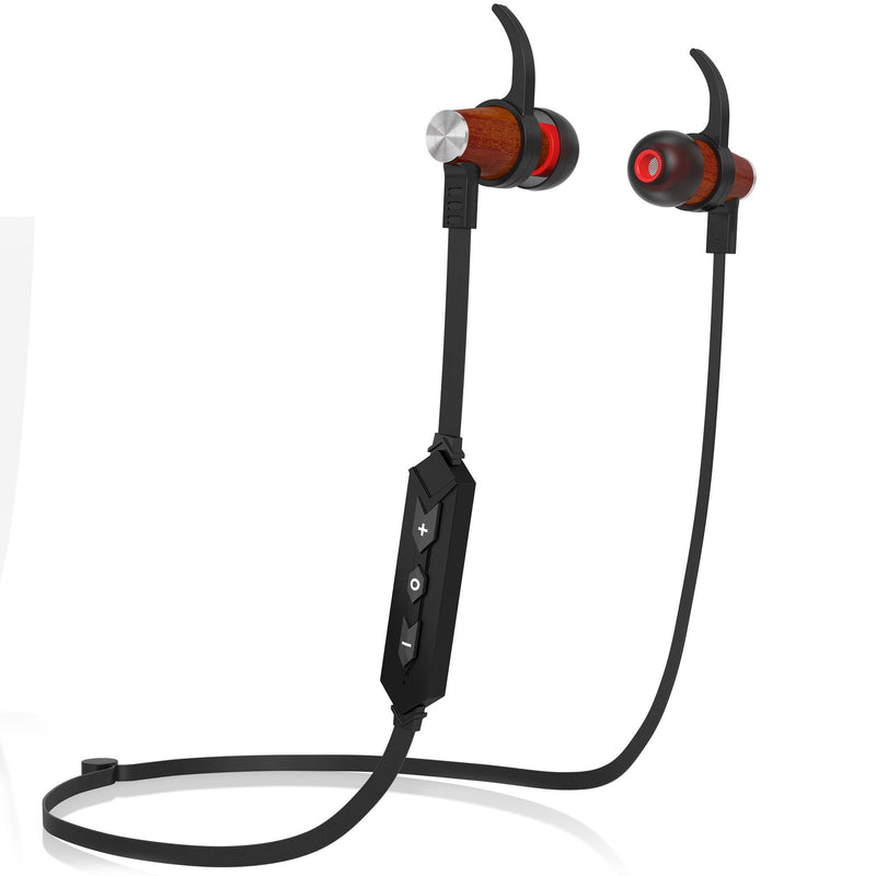 Symphonized XTC Wireless Earphones, Bluetooth Stereo in Ear Headphones, Active Earbuds with in-Line Mic and Volume Controls, for Gym, Sport, Travel (Black) Black
