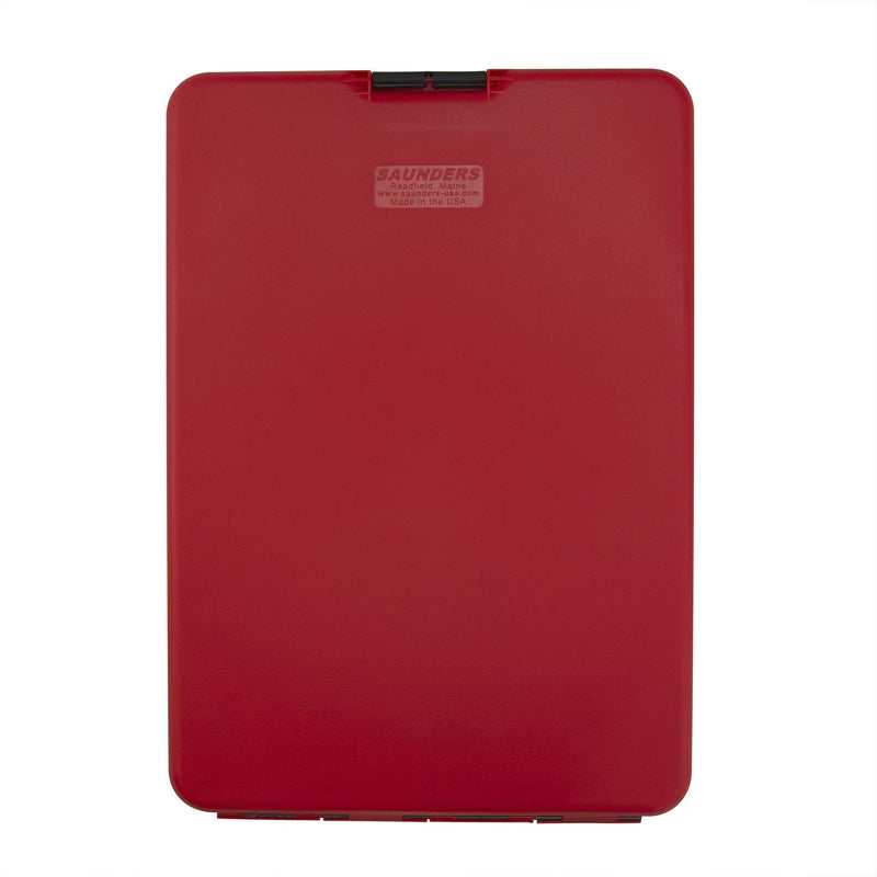 Saunders Slimmate Letter Size Storage Clipboard, Polypropylene, Red