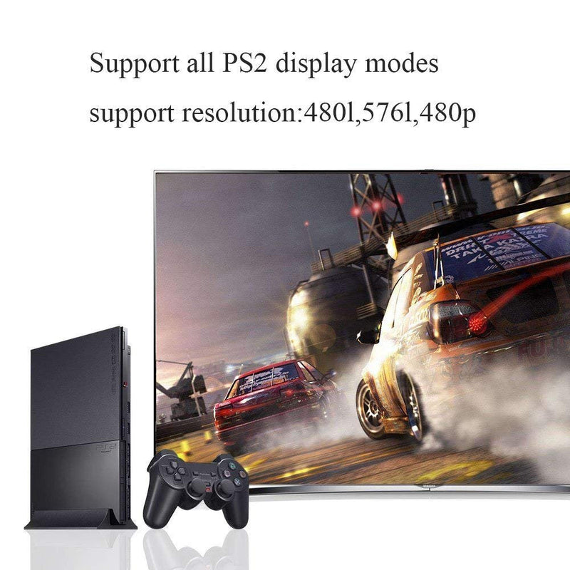 PS2 to HDMI Converter Adapter, Sartyee Video Converter PS2 to HDMI Converter with 3.5mm Audio Output for HDTV HDMI Monitor Supports All PS2 Display Modes