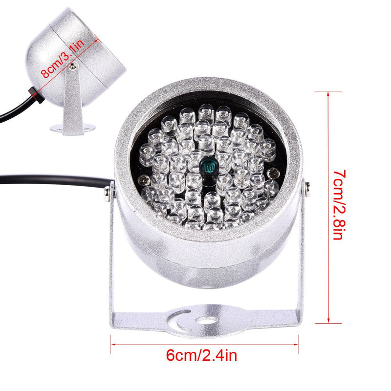 fosa Camera IR Illuminator Lights, 140 LED Waterproof Infrared Night Vision Light for Security CCTV Camera