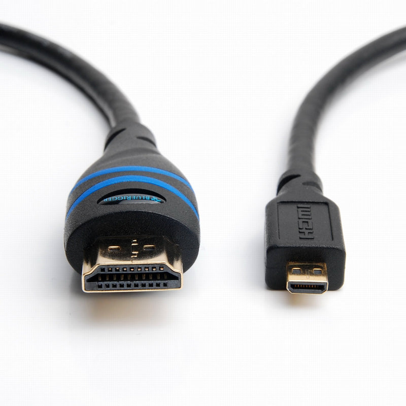 BlueRigger Micro HDMI to HDMI Cable (6 FT, 4K 60Hz, HDR, High Speed, Ethernet) - Compatible with GoPro Hero 7/6/5/4, Raspberry Pi 4, Sony A6000/A6300 Camera, Nikon B500, Lenovo Yoga 3 Pro, Yoga 710 6FT