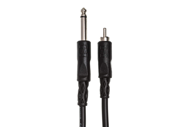 Hosa CPR-110 1/4" TS to RCA Unbalanced Interconnect Cable, 10 Feet CPR-110 10 ft