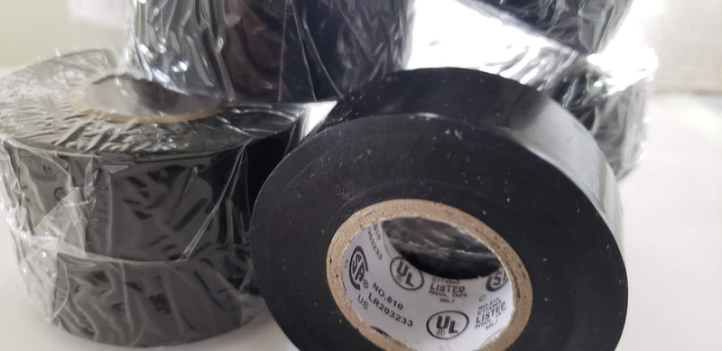 Electrical Tape 3/4" (19mm) x 30' Pack of 3 ROLL, Black, Non Flame Retardant