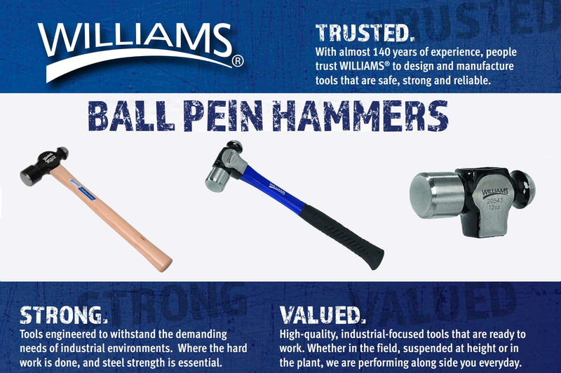 Williams JHWHBP-5-0A 4-Ounce Ball Pein Hammer - Hickory Handle 4 Ounces