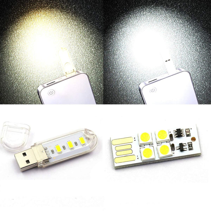 DaFuRui 12 pcs 4 Kinds of USB Light Keychain Super Bright LED Mini USB Port Portable Night Light for Laptop Keyboard Light