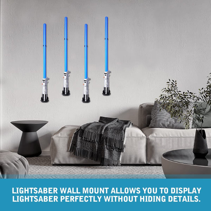 Lenink 2 Pack Lightsaber Wall Mount, Lightsaber Holder Rack Compatible with Galaxy’s Edge Lightsabers and Most Lightsaber (Black)